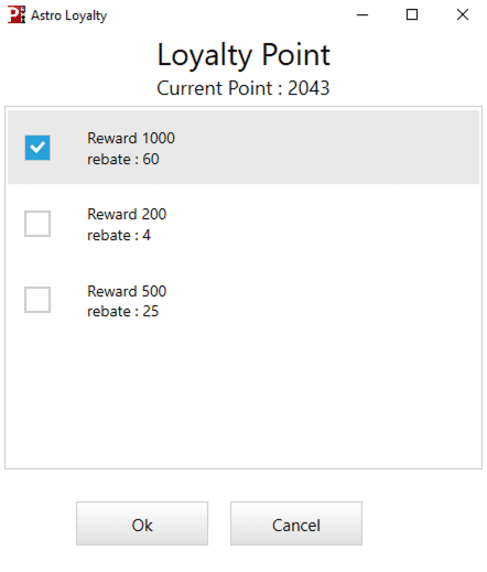 point reward