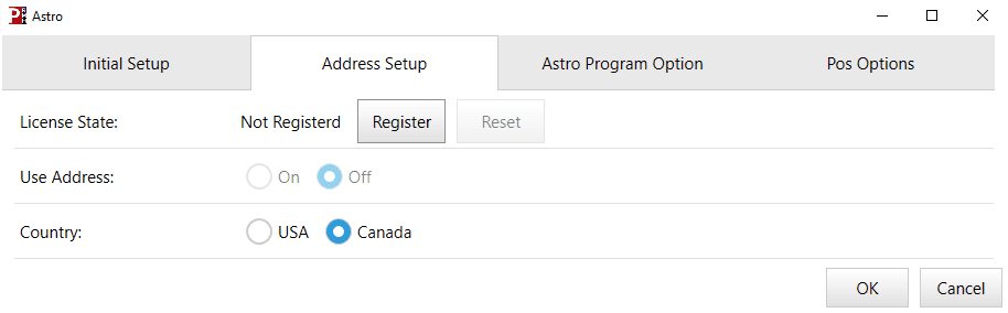 address not registed