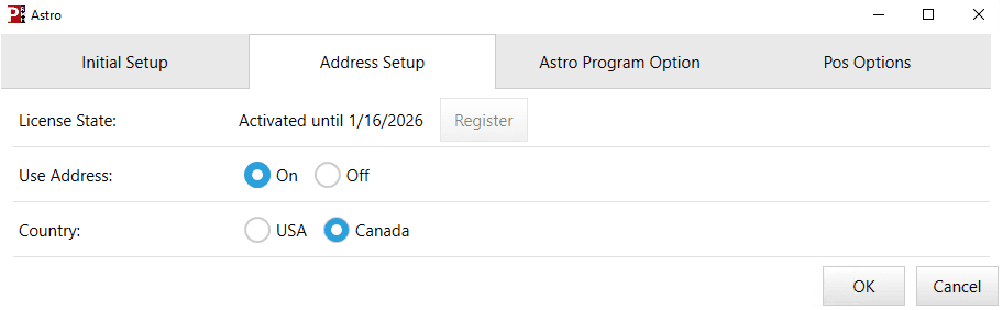 address registed