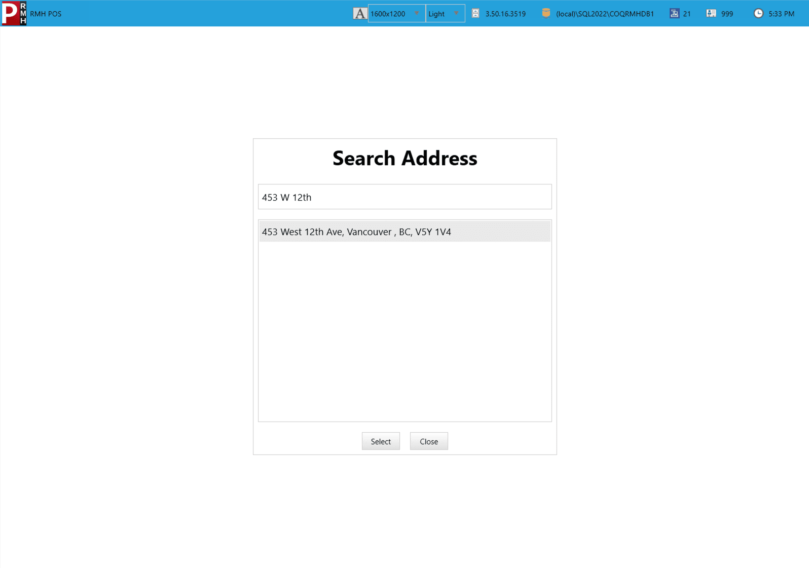 address use