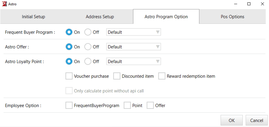 astro program option
