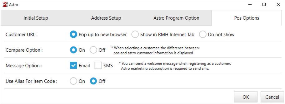 message option